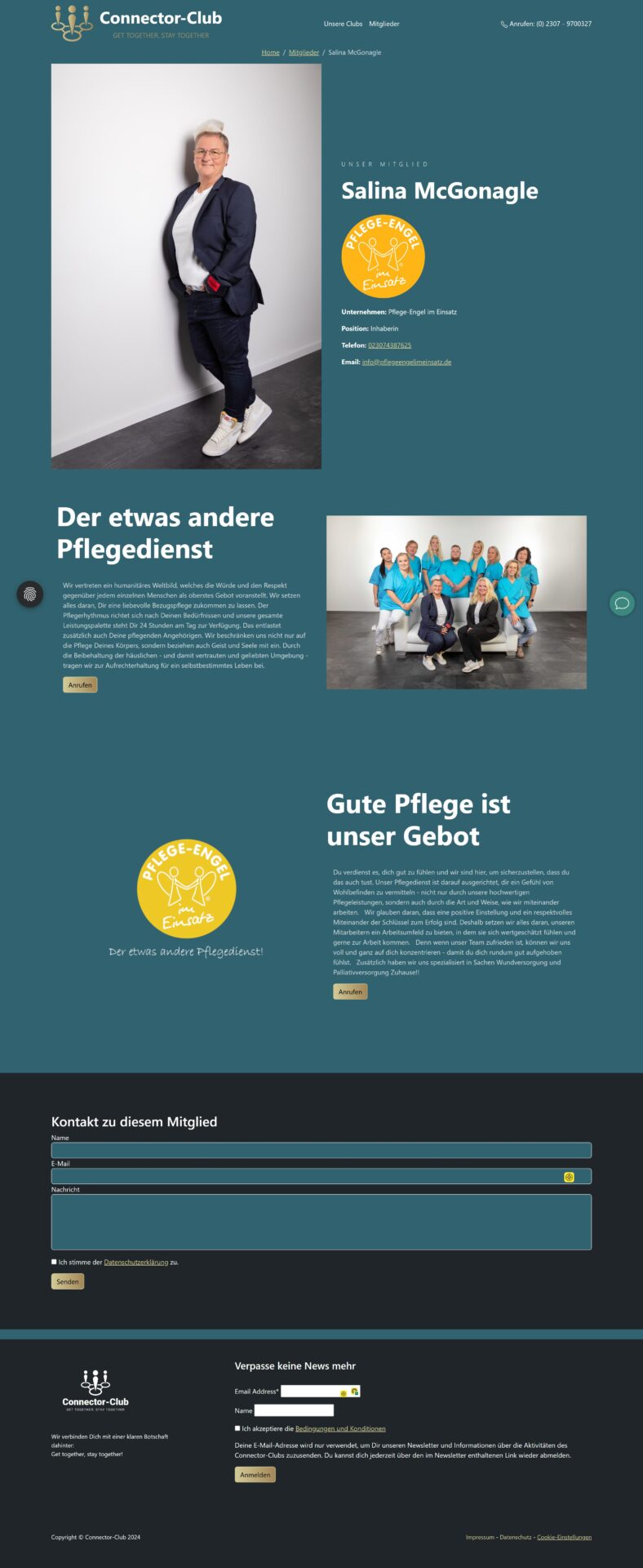 Landingpage der Goldmitgliedschaft